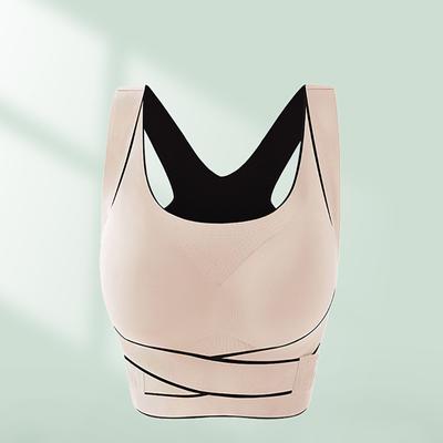 Женский амортизирующий спортивный бюстгальтер для бега с защитой от провисания и красивой спиной, жилет для фитнеса и йоги без бюстгальтера со стальным кольцом