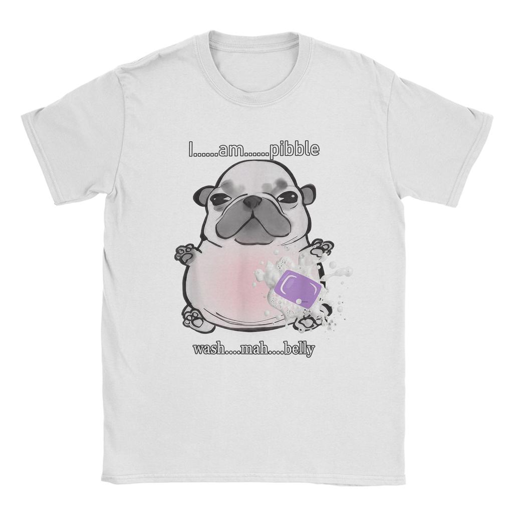 Мужские футболки I Am Pibble Wash My Belly Pibble Meme Смешные собаки Мозговая гниль Хлопковая одежда Смешная футболка с круглым вырезом Футболки большого размера