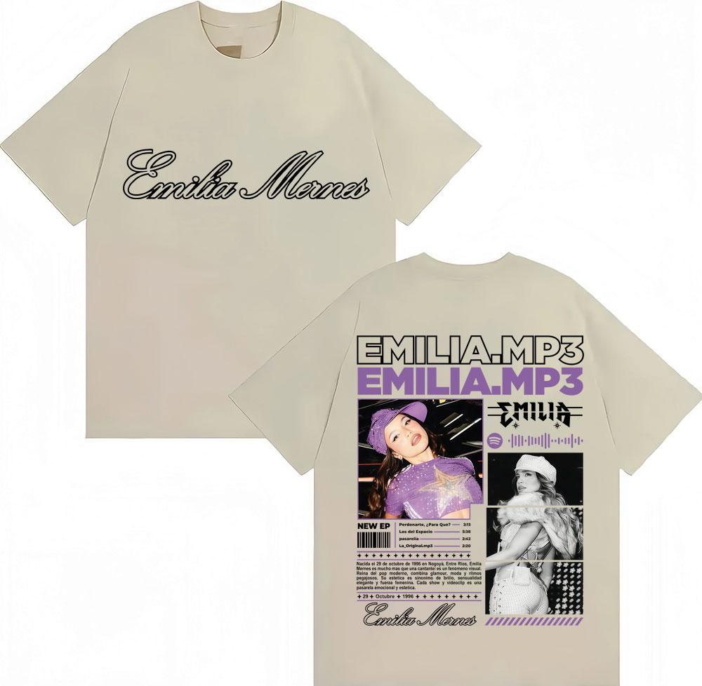 Emilia Mernes MP3 Tour Graphic TShirt Unisex Women Trendy Aesthetic Music Popular T Shirts Oversized Cotton Casual ONeck Tshirts
