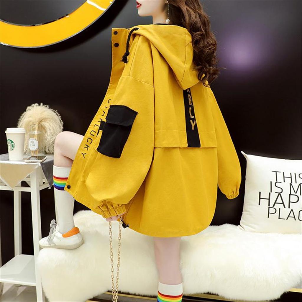 Осень крутая черная рабочая куртка свободная уличная толстовка с капюшоном женские топы винтажная куртка в стиле пэчворк женская