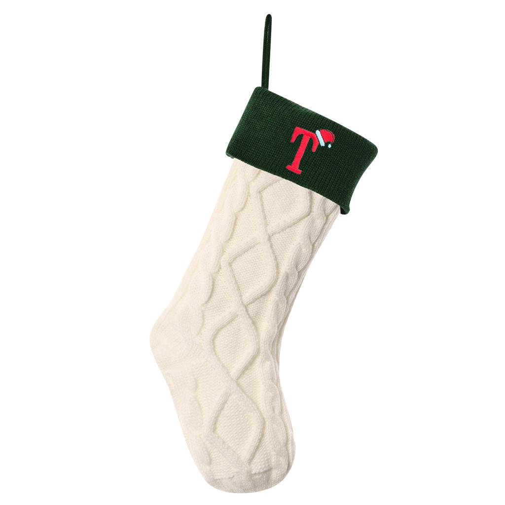18-inch Christmas Stockings, Letter Stockings, Knitted Letter Stockings, Candy Gift Bags