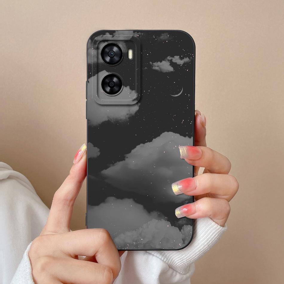 For Oppo A57 A57S A57E Case Cute Cartoon Soft Liquid Silicone Back Cover For Oppo A 57 4G 5G Full Protection Shockproof Bumper