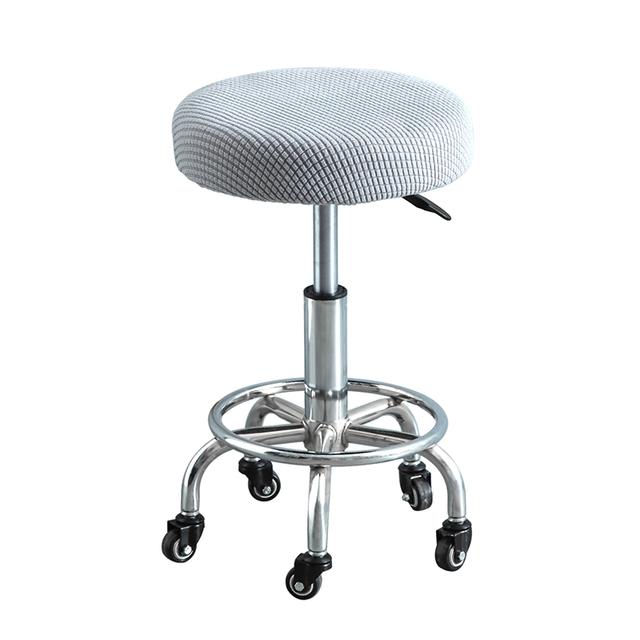 Чехол на барный стул, флисовый круглый чехол на стул, съемный чехол на табурет, твердая защита подушки сиденья, моющийся барный стул