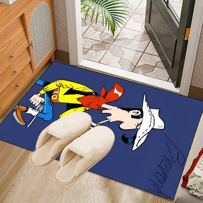 Luke Wild West Rug Office Carpet Non-Slip Mat, Chair Rug Floor Covering for Gaming, Bedroom, Living Room , Home Decor Christmas Gift