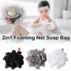 Exfoliating 2in1 Foaming Net Soap Bag Bath Foaming Bathing Bubble Maker  for Men Women