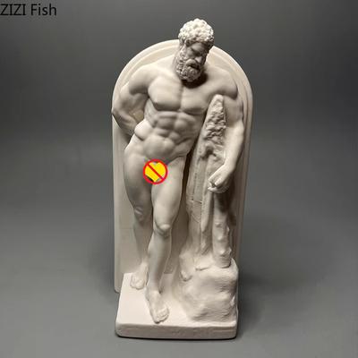 Статуя Геракла Креативные Фигурки Гипсовая Статуэтка Настольное Украшение Произведения Искусства Орнаменты Персонажи Скульптура Эстетичный Декор Комнаты