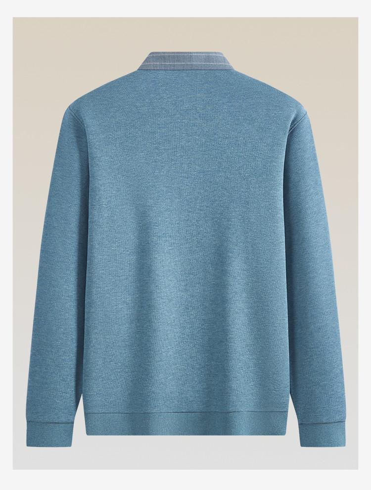Men's Plush and Thick Knitted Shirt with Collar