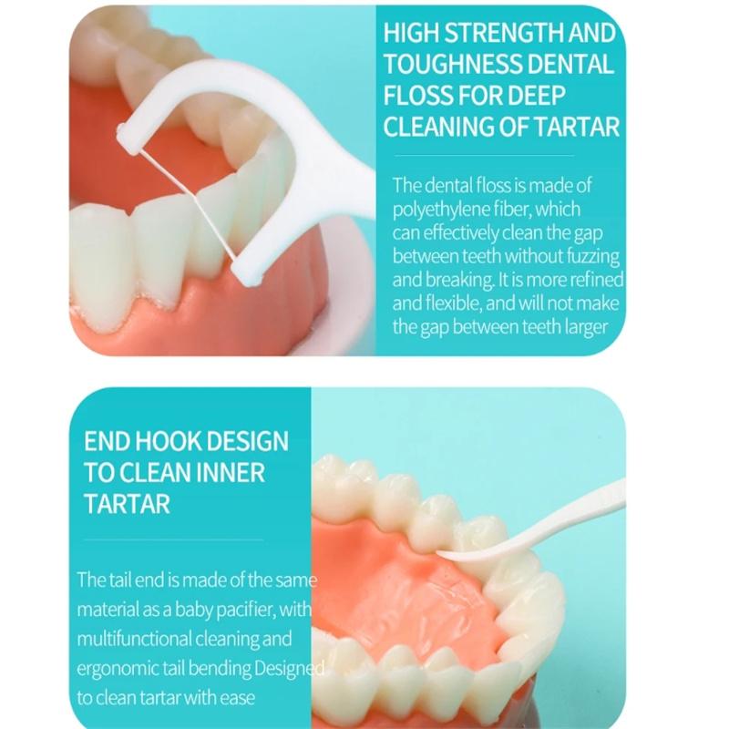 1/2/5 Bag Disposable Dental Floss Dental Floss Picks Clean Between Teeth Interdental Brush Oral Care Toothpick Floss Picks
