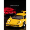 1/32 Lamborghini Countach LP500S Симуляция Металлическая модель автомобиля Литье под давлением Игрушки Детская игрушечная машинка Звук и свет Оттянуть назад Подарок на день рождения