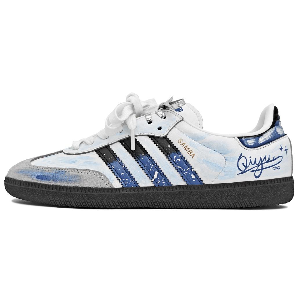 adidas Оригиналы SAMBA OG Cloud Gap Blue Износостойкие Низкие Кроссовки Армии Германии Унисекс Синий B75806(Команда1962-ЛД)