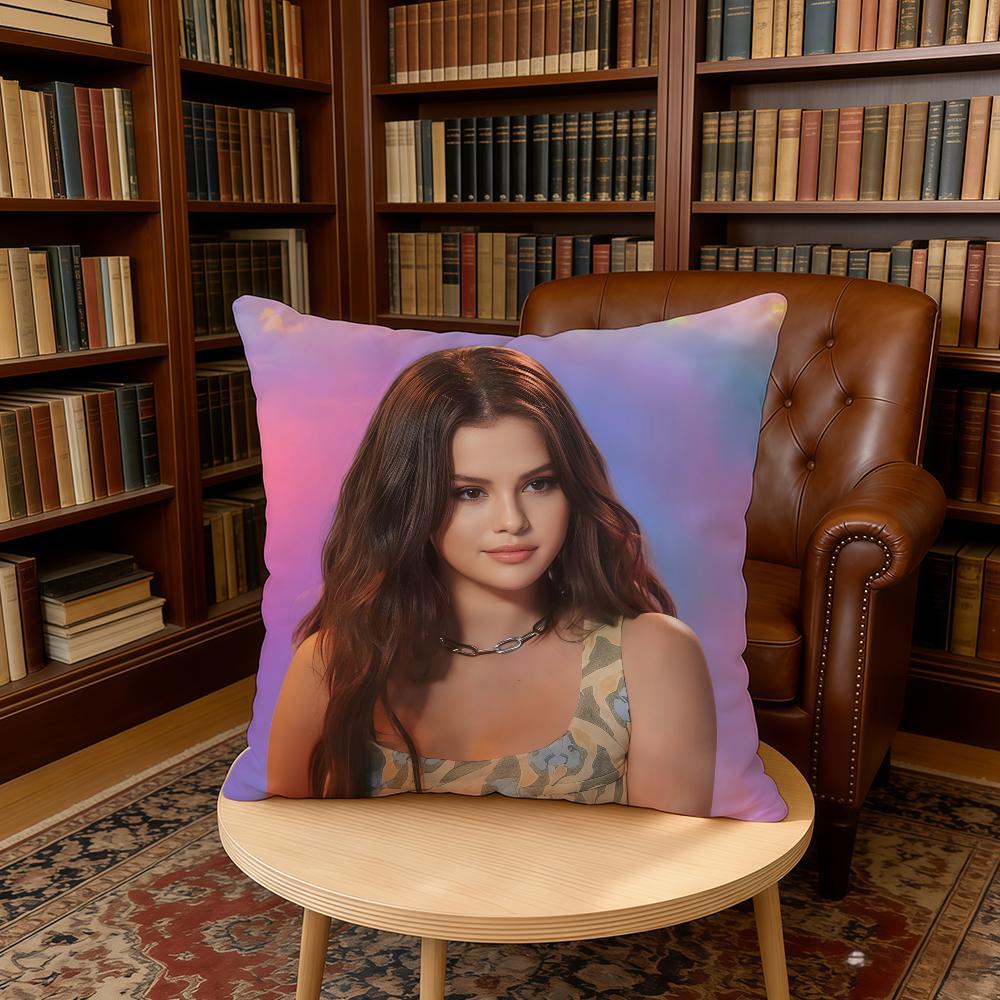 Singer S-Selena G-Gomez-ES cushion cover Home Office Birthday Anniversary Gifts Soft Skin Friendly Cushion Cover