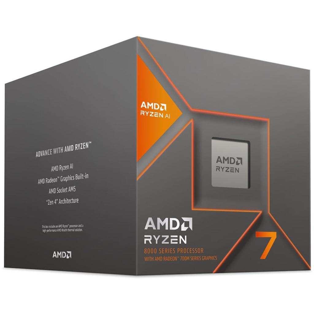 AMD CPU Ryzen 7 8700G with Wraith Spire AM5 8 Cores 16 Threads 24MB 65W Authorized Distributor Product 4.2GHz / 100-100001236BOX