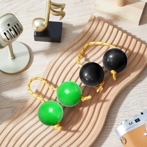 LIANHATA Asalato Pachika Set of 2 Folk Percussion Instruments, Maracas, Shakers, African Rhythmic Ball Cashakas, Percussion Instruments for Performanc