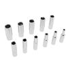 11 Pieces Extended Sockets 1/4 Inch Hex Socket Chrome Vanadium Steel 6 Point Deep Socket Set 4?14MM