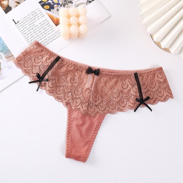 CINOON Новые трусики, женское кружевное нижнее белье, сексуальное стринги с низкой талией, прозрачные стринги, однотонное удобное женское белье