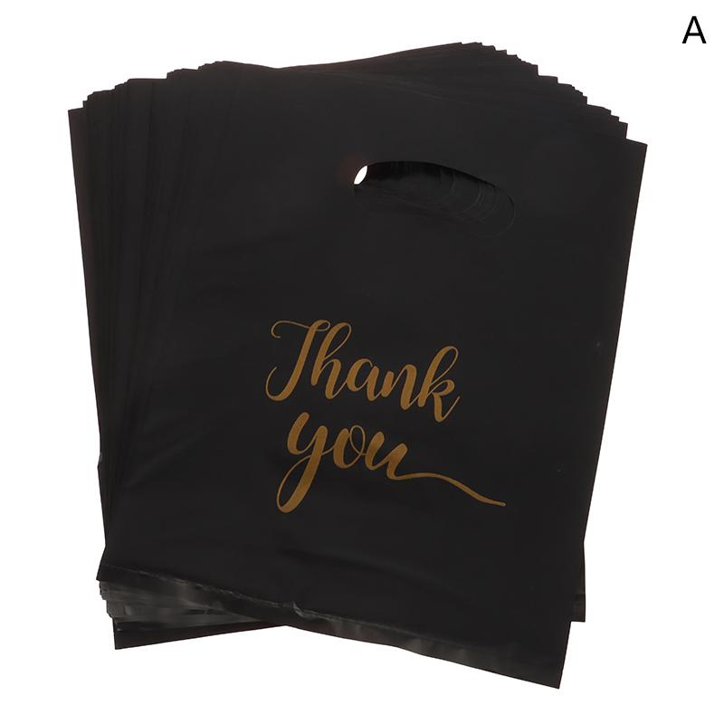 10 шт. Мини-спасибо, пластиковые подарочные пакеты, многоразовые праздничные пакеты, пластиковый подарочный пакет