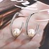 Pearl Earrings Summer High-End Silver Needle Earrings Korean Version Atmospheric Light Luxury Small Fragrant Style Earrings