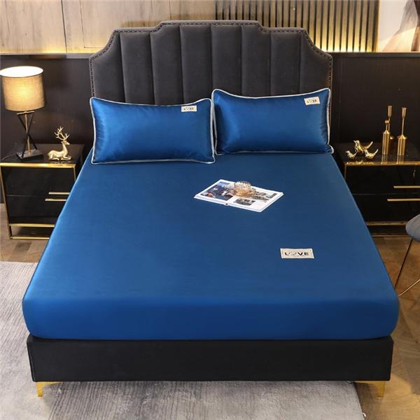 3 шт. шелковое постельное белье Роскошное детское двойное постельное белье размера «queen-size» комплект атласных простыней наволочки постельное белье плоские простыни