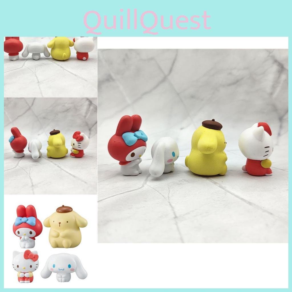 Очаровательная фигурка My Melody из ПВХ, аниме, коллекционная, милый декор для приборной панели автомобиля