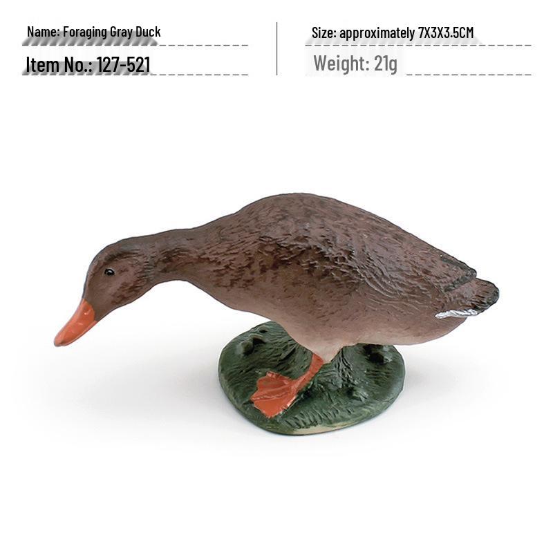 Cross-Border Poultry Model: Children's Cognition Mallard, Swan, Rooster Figurine Set