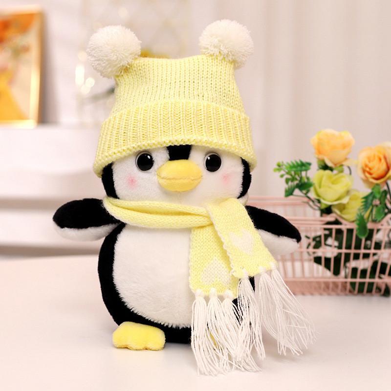 Красочная плюшевая игрушка-пингвин с коротким плюшевым мехом, идеально подходящая для игр, коллекционирования и