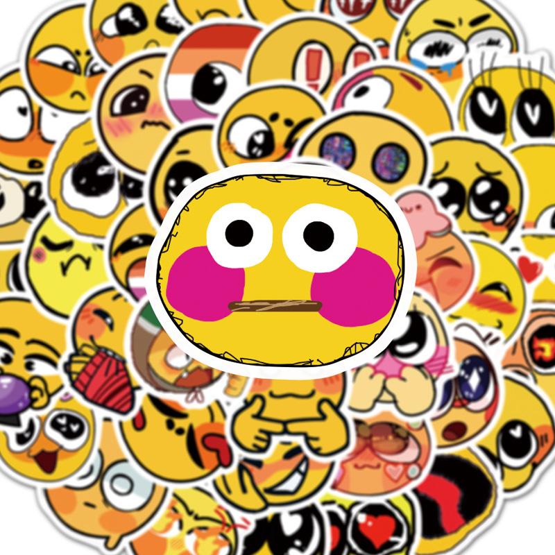 100Pc Cute Smiley Emoticon Stickers Same Cute Stickers Vtuber Luggage Stickers Mug Stickers Notebook Decoration Stickers