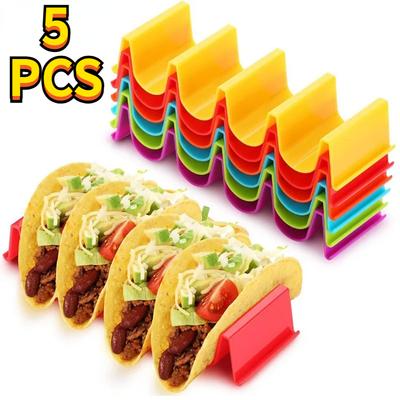 5 шт. мексиканская подставка для роллов, подставки для тако-тортов для кафе, креативный держатель для полки для блинов-тортильи, волнообразный держатель для подносов, подставка для блинов-тако
