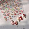 Ферритовые DP-423F Милые мультяшные тисненые самоклеящиеся наклейки для ногтей
