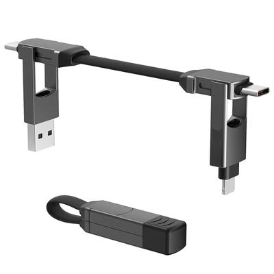 CHAFON ЗАРЯДНОЕ УСТРОЙСТВО Серый Кабель USB для Быстрой Зарядки Передача Короткий 6-в-1 ВСЕ-В-ОДНОМ Мульти-Зарядка Type-C Type-A
