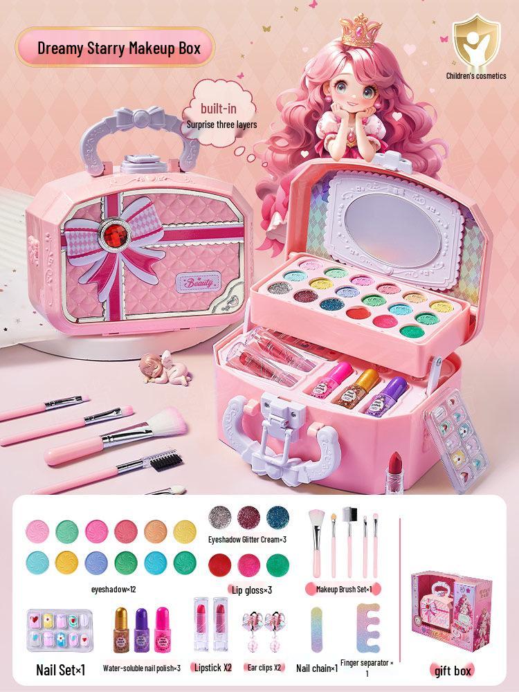 Набор детской косметики «Принцесса» для девочек: Набор для ролевых игр с помадой и лаком для ногтей