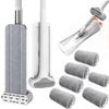 Чистые швабры Magic Squeeze Flat Mop Hand Free Wash Wash Чистка пола с отжимом швабры Тряпичные подушечки Швабра из микрофибры для дома