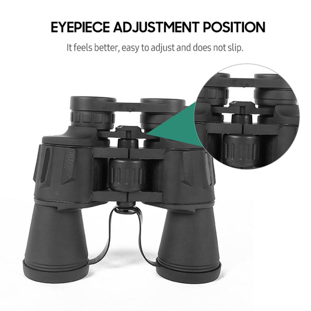 Бинокль 20x50 с низкой освещенностью, ночным видением, призмой BAK7, водонепроницаемый бинокль со шнурком для переноски