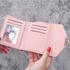 Новый однотонный модный простой короткий кошелек из искусственной кожи для женщин, большой вместительный кошелек с несколькими отделениями для карт, кошелек для монет