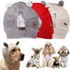 Новый головной убор для домашних животных, кроличьи ушки и кашемировая вязаная шапка для больших собак золотистого ретривера, теплая и ветрозащитная, подходит для средних и крупных собак