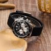 Часы Аналоговый хронограф Кварцевые часы Уретановый ремень Водонепроницаемые Дата Черные часы Подарочные [BUREI] Мужские Мужские Мужские