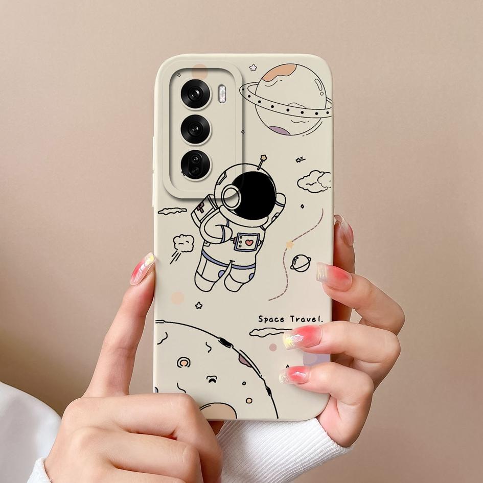 Чехол для Oppo Realme C63 Narzo N63 C61 Reno12 F Pro с рисунком летчика-астронавта, высококачественный мягкий силиконовый протектор экрана, чехлы для телефонов Capas