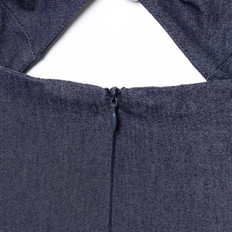 Kaslead New Arrival Women's Clothing Fashion Style Opening Design Hanging Collar Midi Skirt Dress 3564094