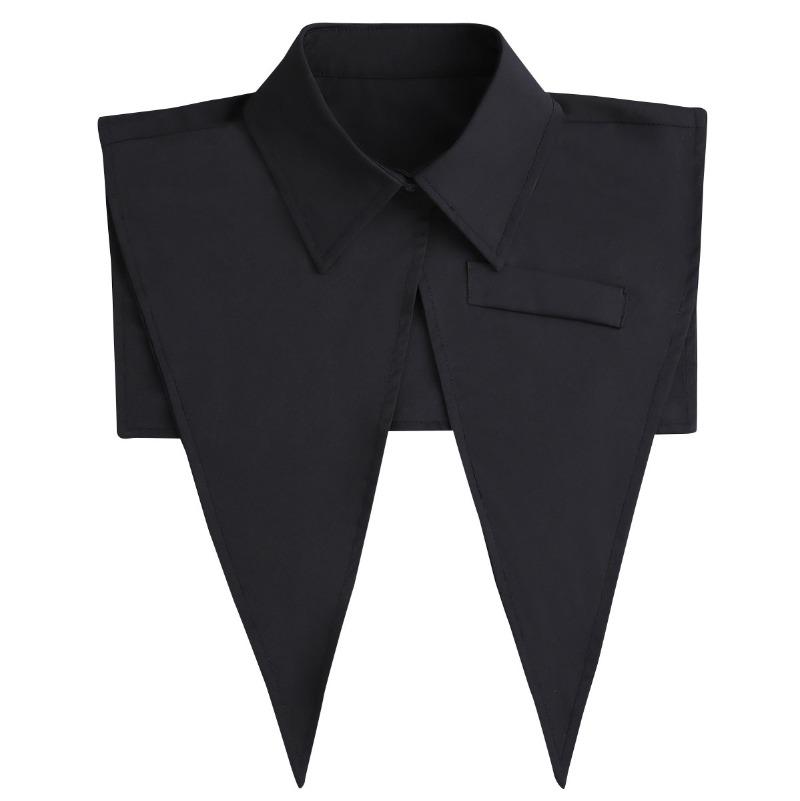 Fake Shirt Tip Collar Detachable Half Shirt Flat Dickey Big Pionted Long Lapel Scarf Women False Kit Faux Tops Triangle Collar