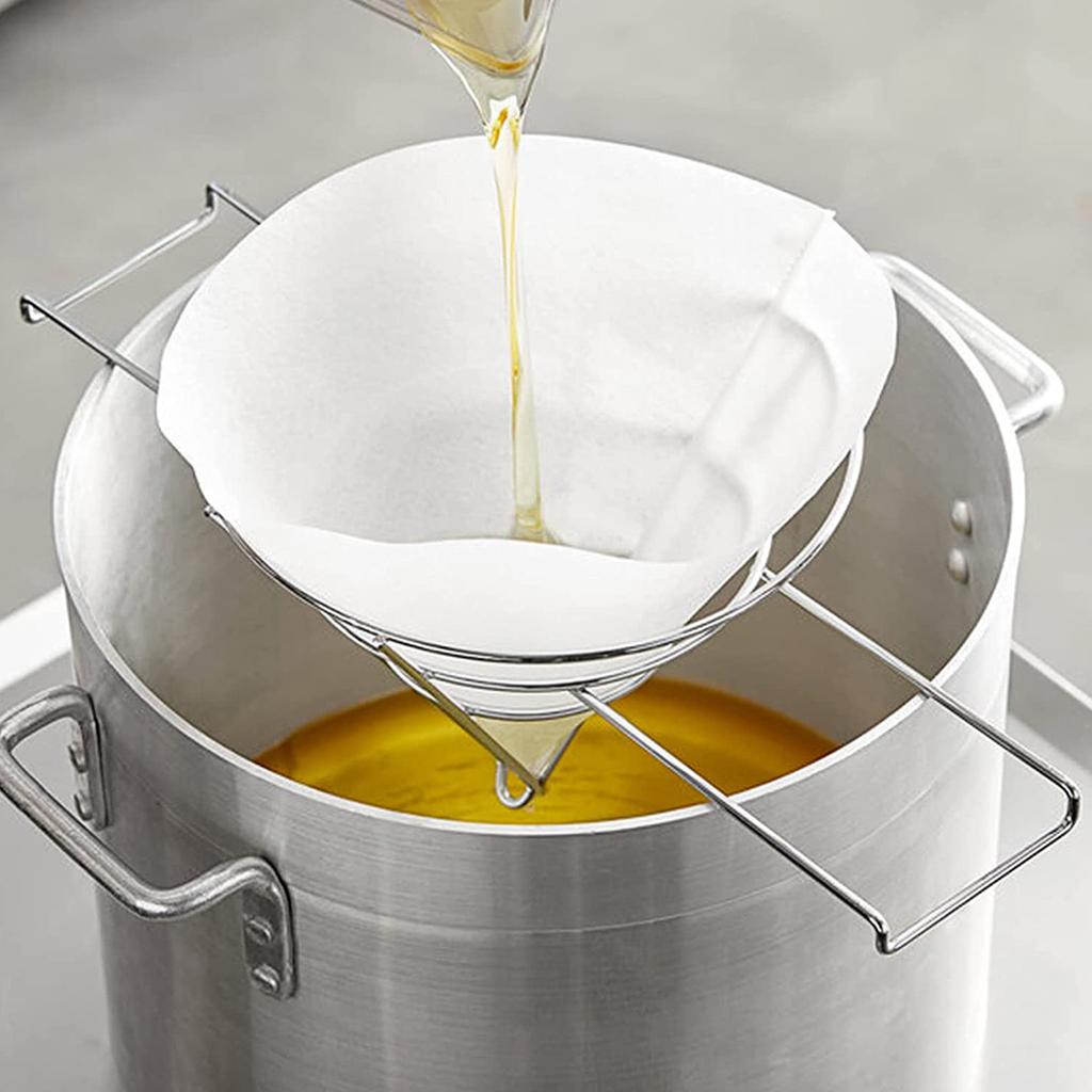 30Pcs Fryer Oil Filter Cone Filters 10inch Non-Woven Filter Cones Cooking Oil Filter Cones Maple Syrup Filter Set Cones Filter