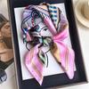 Design Gorgeous Saddle Brand Square Scarf Woman New Silk Scarf Women Bandana Luxury Headband Hijab Foulard Neckerchief