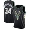 Bucks #34 Antetokounmpo Embroidered Basketball Jersey