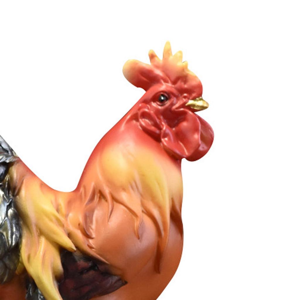 Фигурка цыпленка из смолы, приносящая удачу, декоративная скульптура петуха, статуэтка петуха для новогодней вечеринки, украшения для стола в отеле