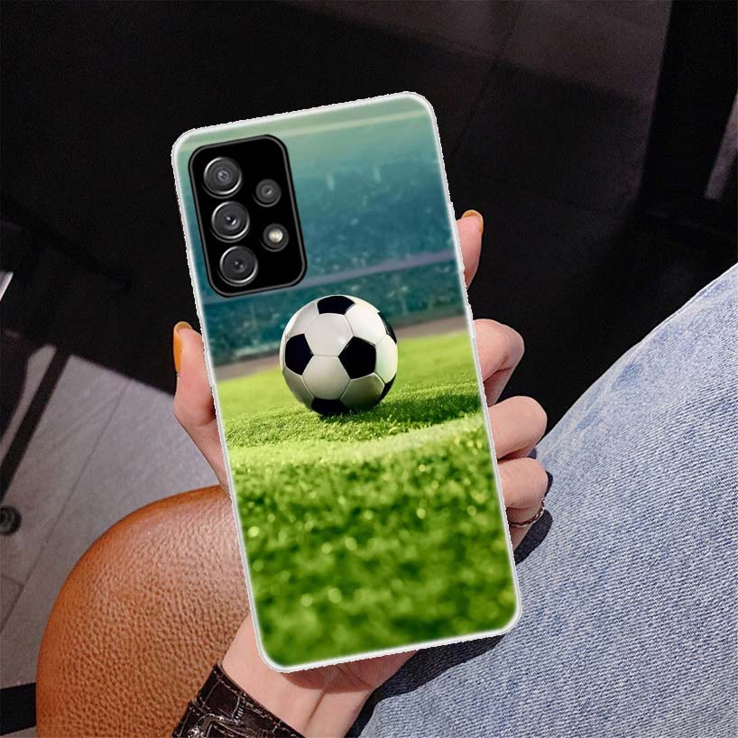 Чехол для телефона с дизайном футбольного мяча для Samsung Galaxy A53 A52 A73 A72 A12 5G A13 A22 A23 A32 A33 A02S A03S A42 A43 A50