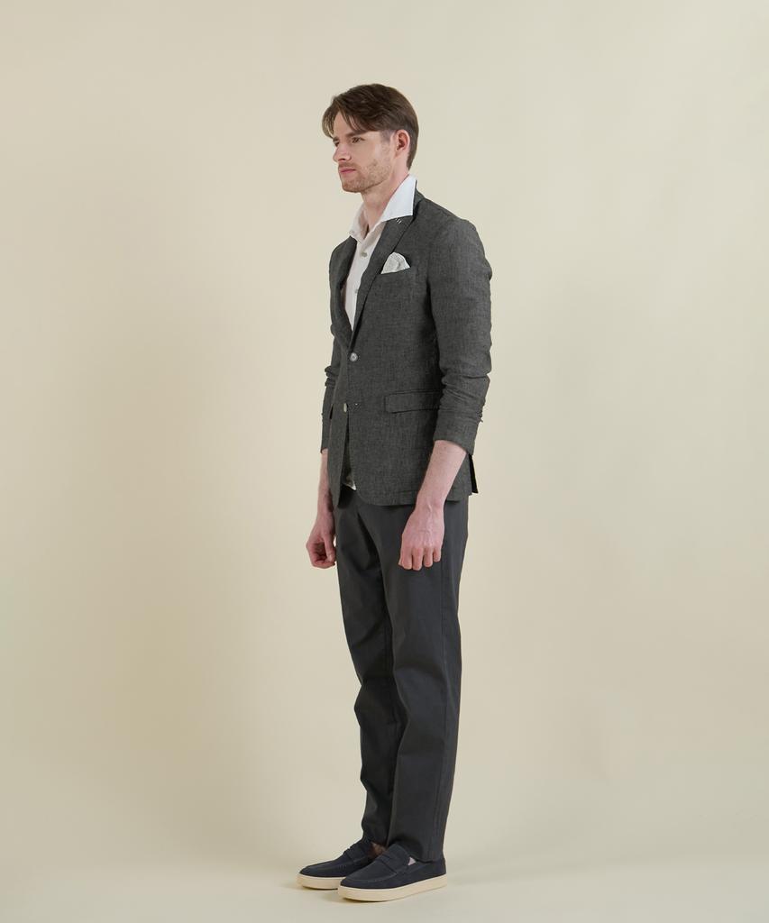 Panicale Charcoal Washed Linen Jacket