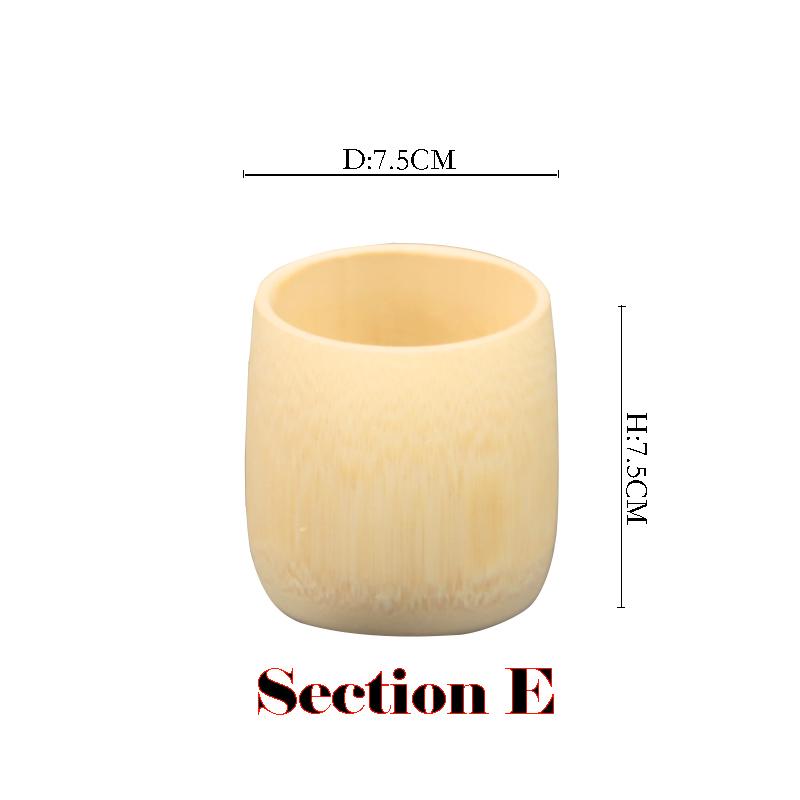 1 шт. Натуральная чашка из карбонизированного бамбука ручной резьбы для чая, кофе, молока, воды