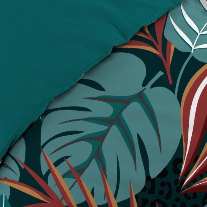 Parure housse couette - Maryl - 220x240cm - 2 Taies - Vert - Lavable