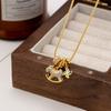 S911 эмаль макарон DIY позолоченный качающийся радостный Троянский конь кулон ожерелье ожерелье на ключицу свитер
