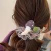 Personalized Large Intestine Circle Knitted Hair Ring Embroidered Cat Horse Scrunchie Korean Style Dog Bun Rubber Bands Gifts