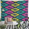Colorful Decorative Pattern with Heart Motifs Pattern Wall Hanging Tapestry Decorative Tapestry Home Decor for Bedroom and Living Room