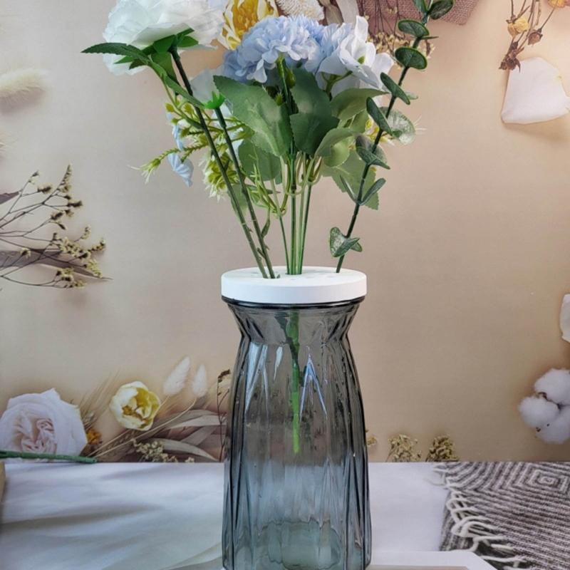 Силиконовые формы для подставок для стеблей с несколькими отверстиями, круглые формы для смолы для изготовления своими руками, держатель для цветочной композиции, подставка для стеблей